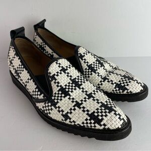 Everlane The Woven Black & White Loafers